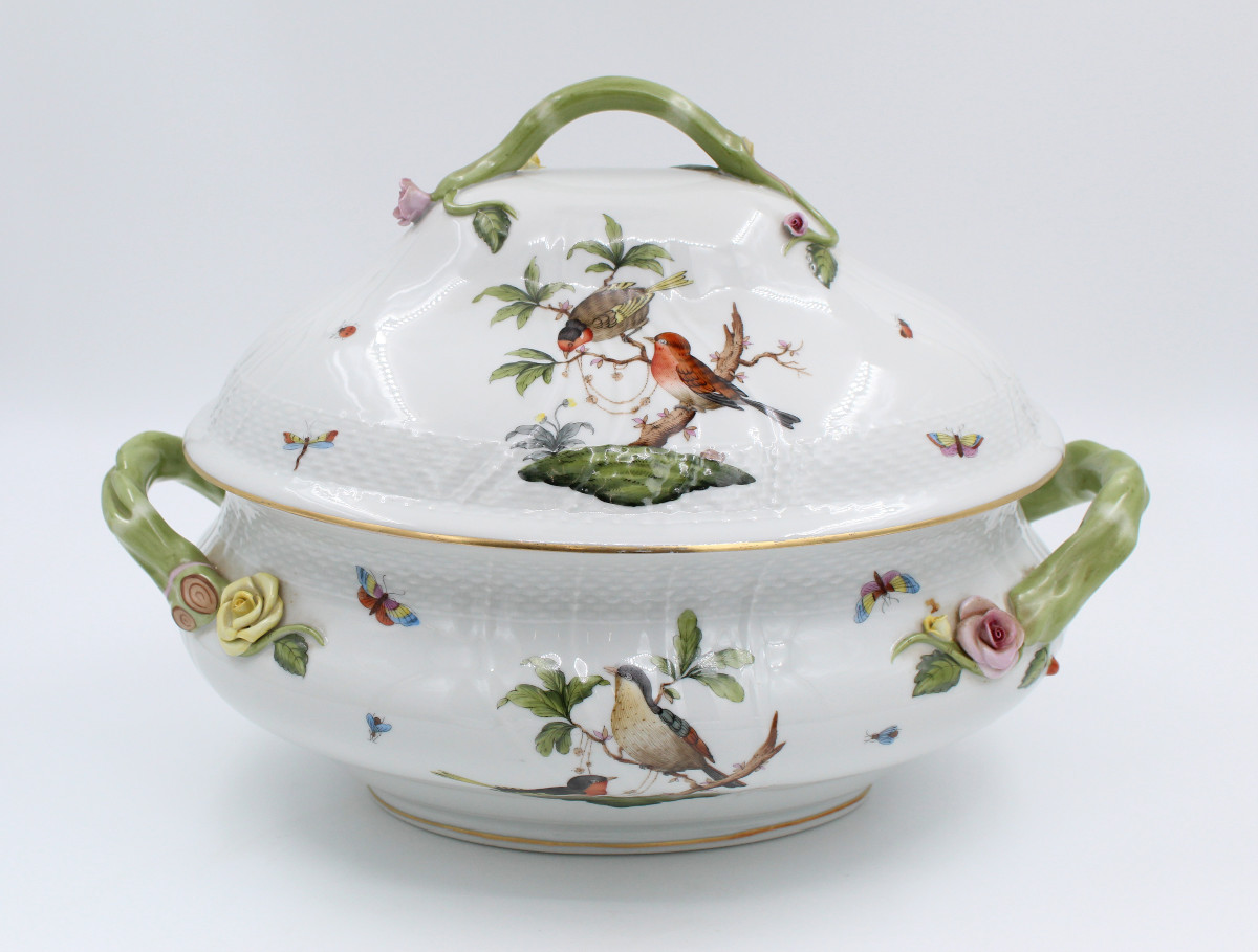 Herend Rothschild Large Porcelain Soup 