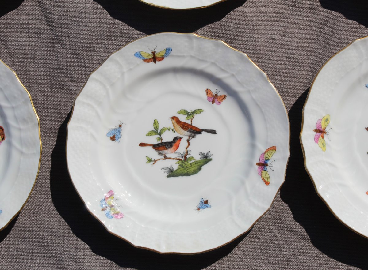 Herend Rothschild 6 Porcelain Bowls 15.5 Cm-photo-2