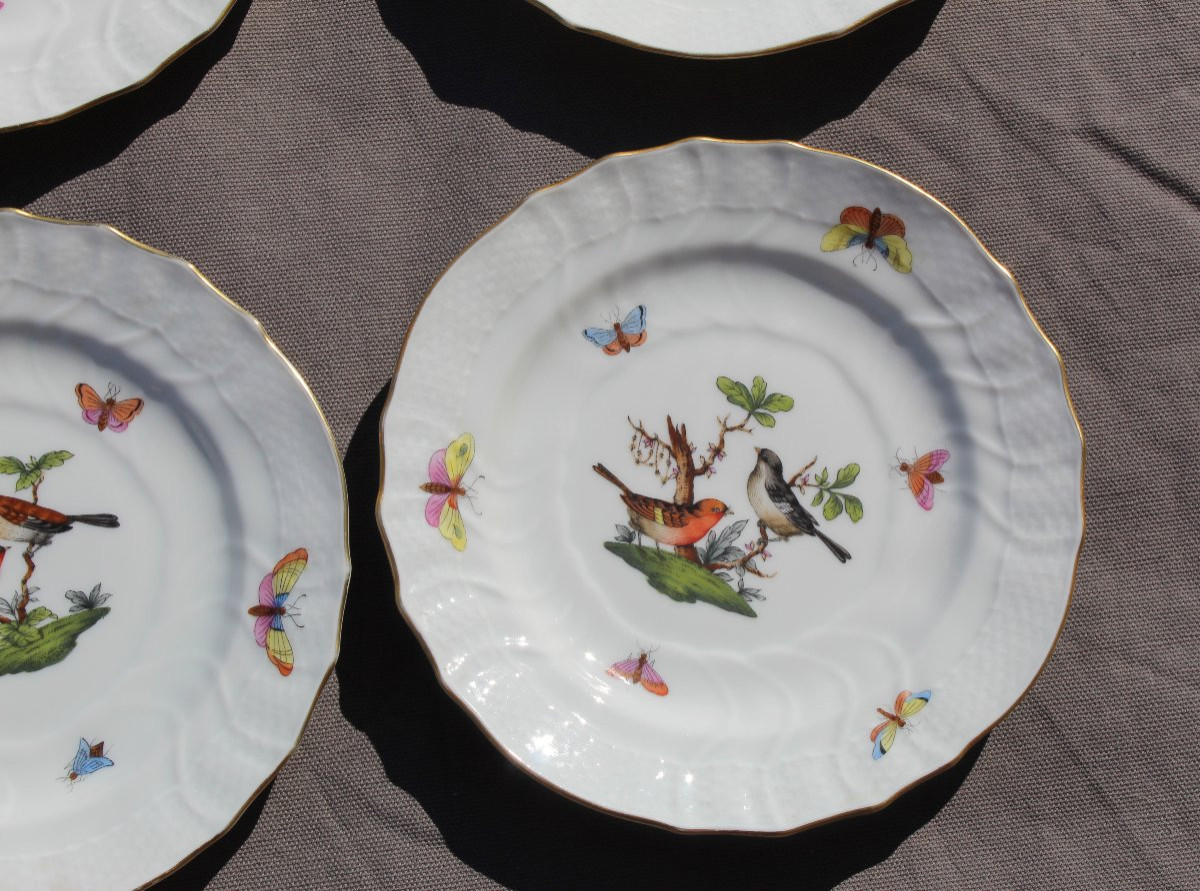 Herend Rothschild 6 Porcelain Bowls 15.5 Cm-photo-3