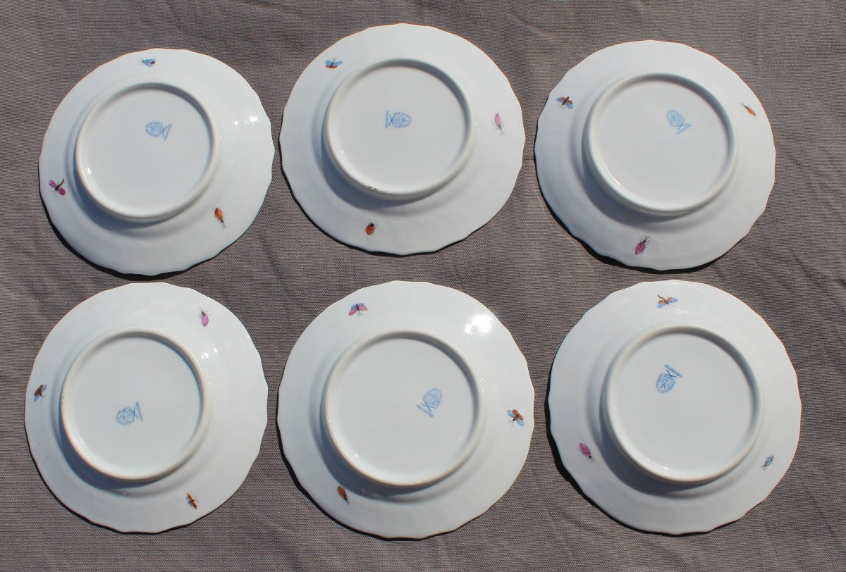 Herend Rothschild 6 Porcelain Bowls 15.5 Cm-photo-4
