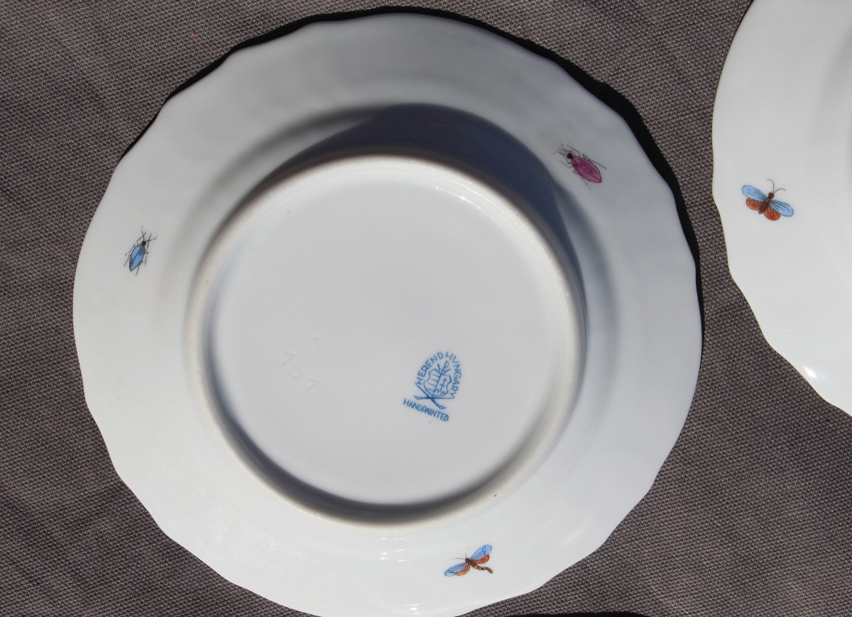 Herend Rothschild 6 Porcelain Bowls 15.5 Cm-photo-1