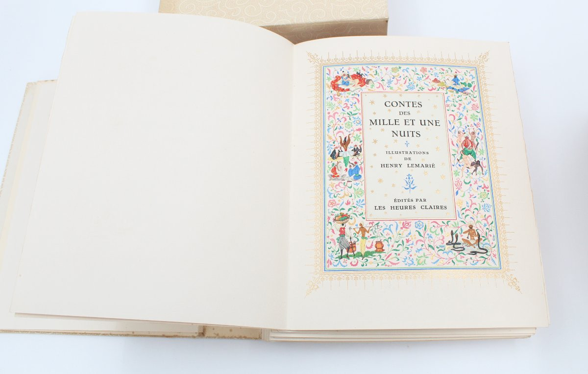 3 Volumes Tales From The Arabian Nights Illustrations By Henry Lemarié-photo-2