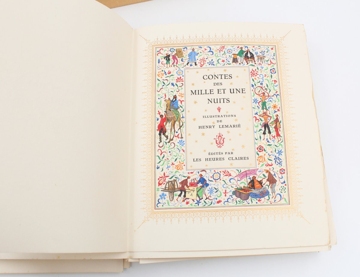 3 Volumes Tales From The Arabian Nights Illustrations By Henry Lemarié-photo-3