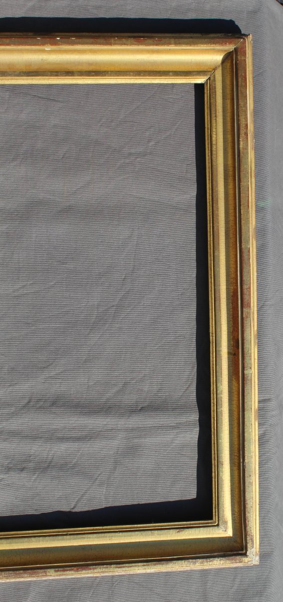 Antique Wooden Frame And Gilded Stuck End Louis XVI 19th Century-photo-3