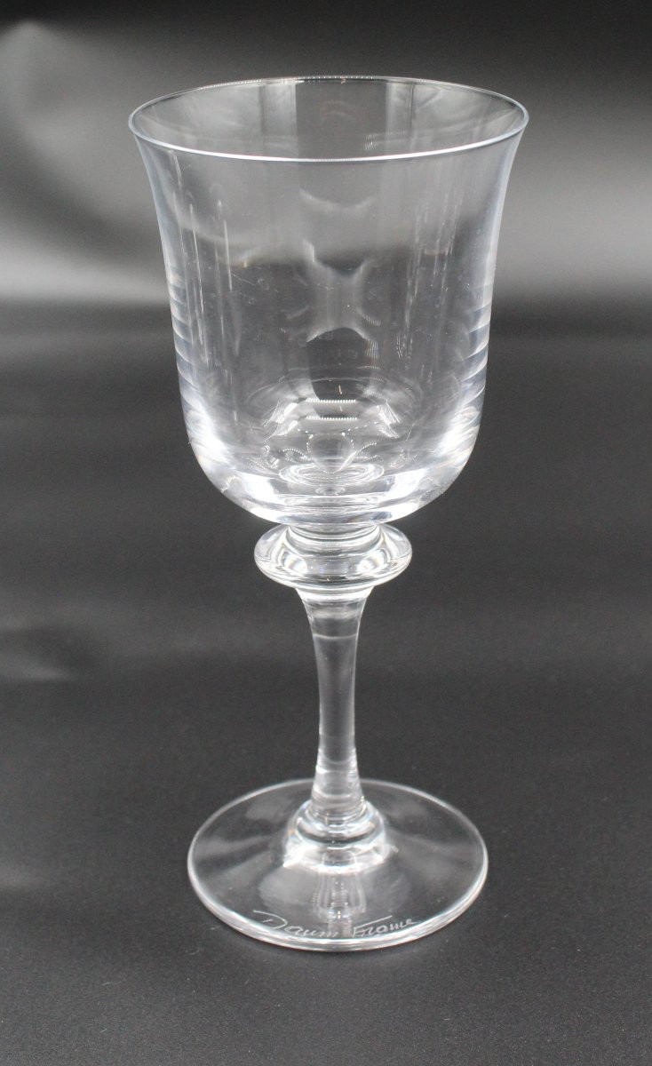 6 verres à eau modèle Saumur cristal Daum France H = 18.5 cm-photo-4