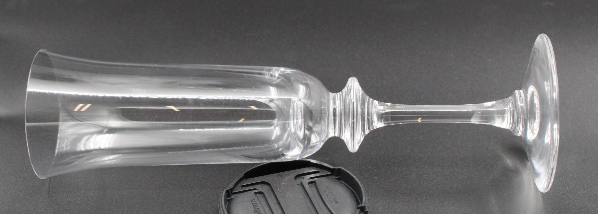 6 verres à eau modèle Saumur cristal Daum France H = 18.5 cm-photo-3