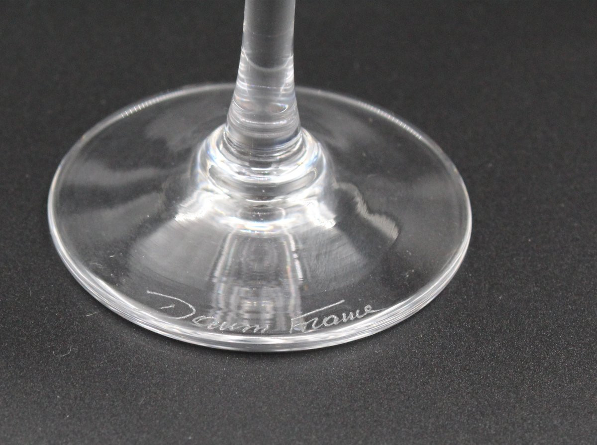 6 verres à eau modèle Saumur cristal Daum France H = 18.5 cm-photo-5