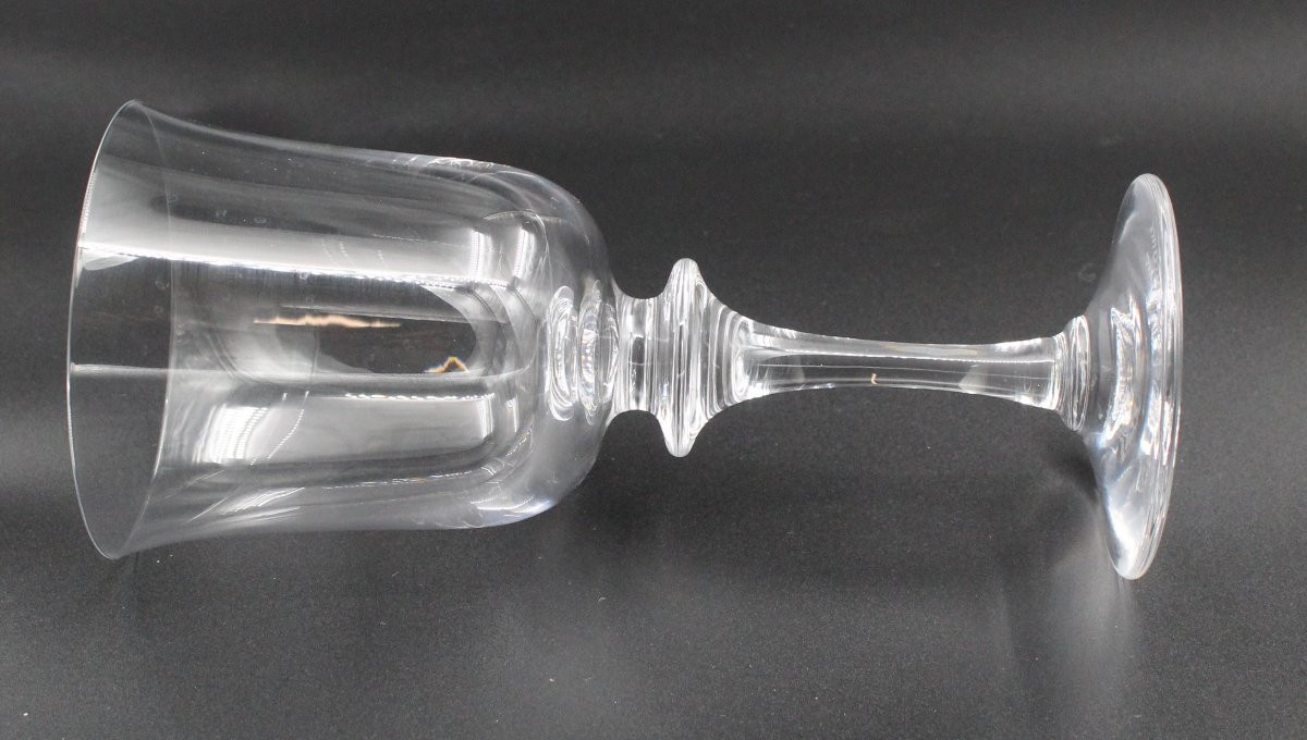 6 verres à eau modèle Saumur cristal Daum France H = 18.5 cm-photo-6