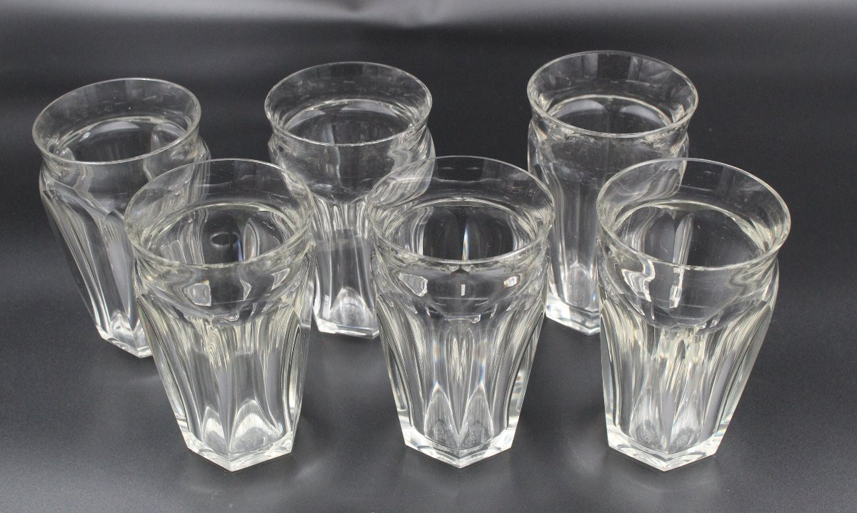 6 Verres à eau / chopes en cristal de Baccarat modèle Talleyrand H= 13 cm-photo-2