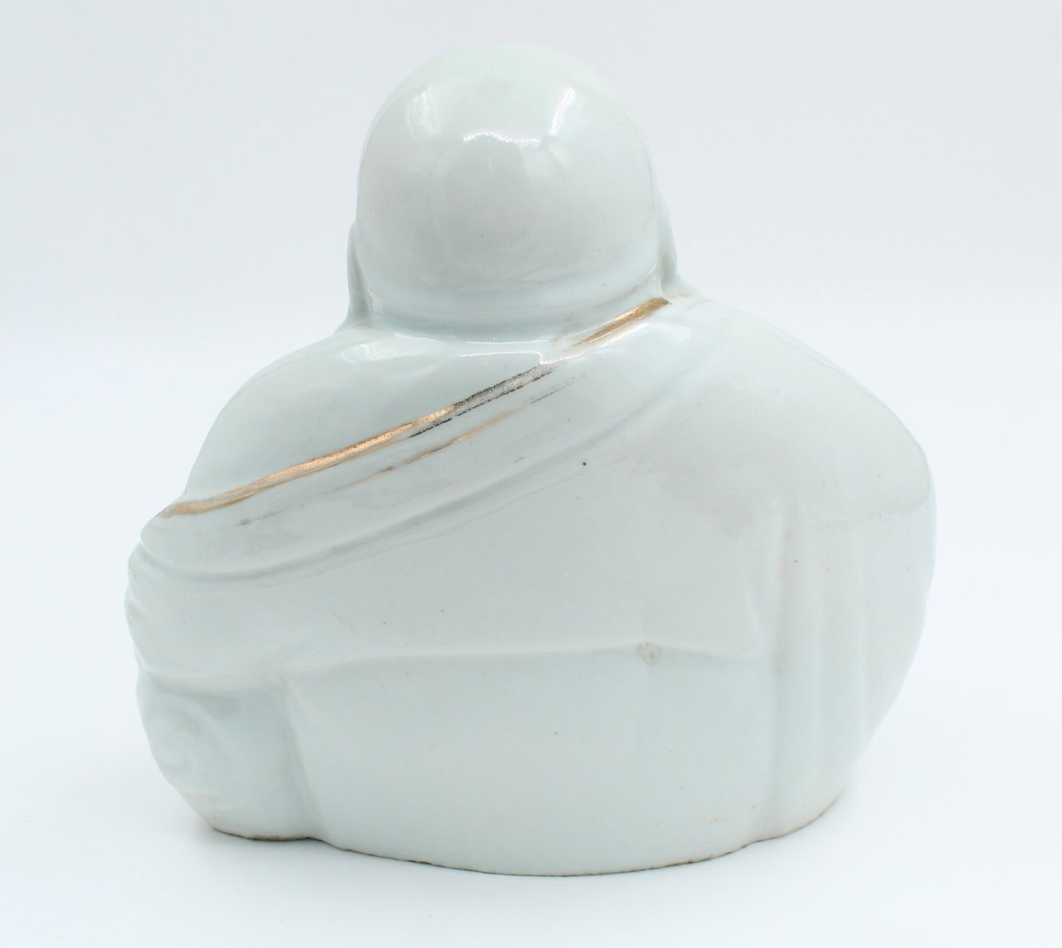 GRAND BOUDDHA RIEUR EN PORCELAINE DE CHINE H= 25 cm-photo-1