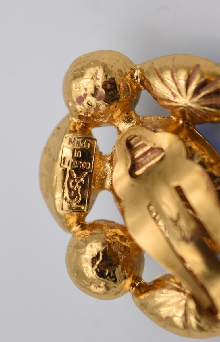 Pair Of Vintage Yves Saint Laurent Clip-on Earrings-photo-4