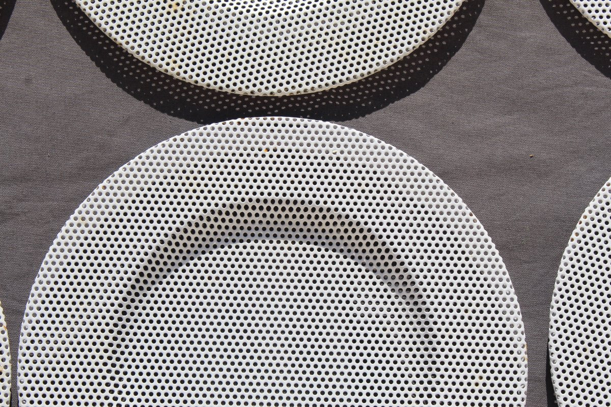 Christofle Pavilion 6 Perforated Plates In White Lacquered Metal-photo-3
