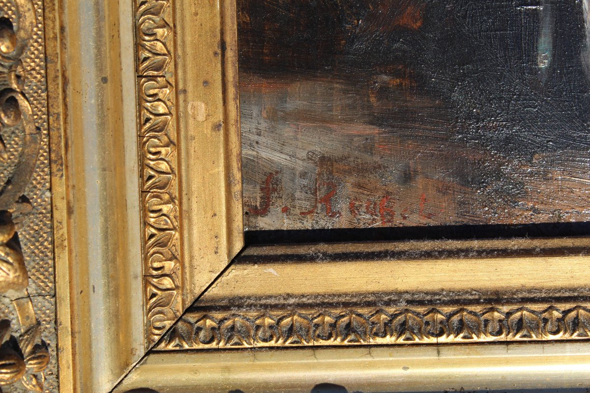 Oil Painting/panel Depicting A Musketeer, Signed F. Roybet -photo-3