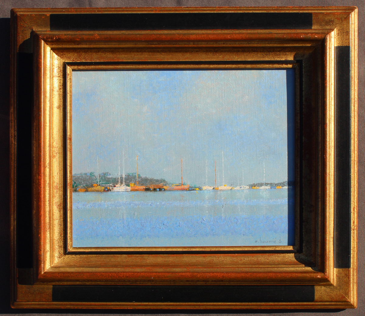 Huile sur toile " Soirée marine " peint par André BOURRIE