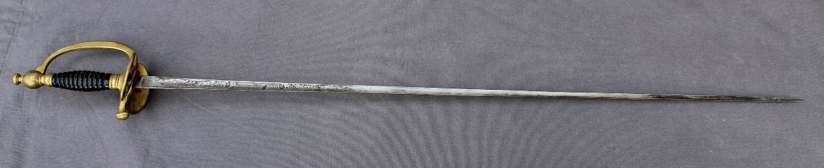 Keyboard Sword (polytechnician's Tangent) With A Three-sided Hollow Blade -photo-2