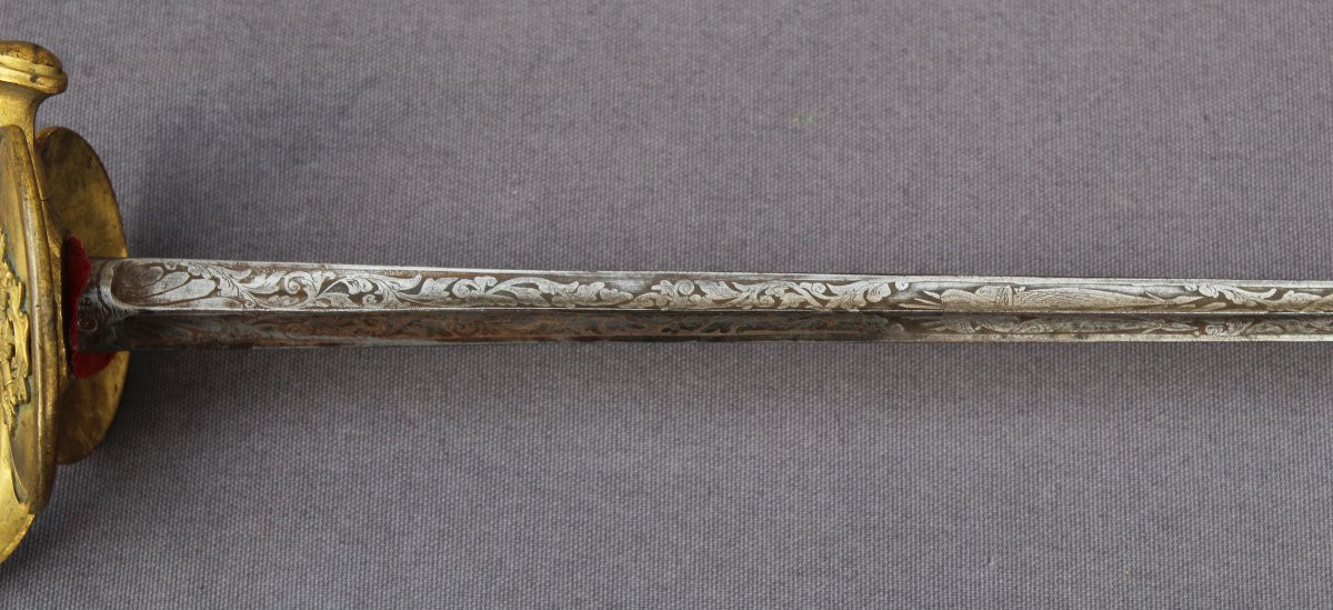 Keyboard Sword (polytechnician's Tangent) With A Three-sided Hollow Blade -photo-5