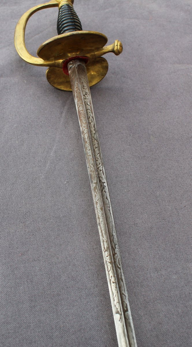Keyboard Sword (polytechnician's Tangent) With A Three-sided Hollow Blade -photo-7