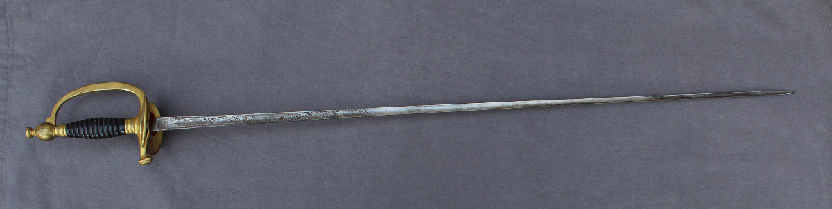 Keyboard Sword (polytechnician's Tangent) With A Three-sided Hollow Blade 