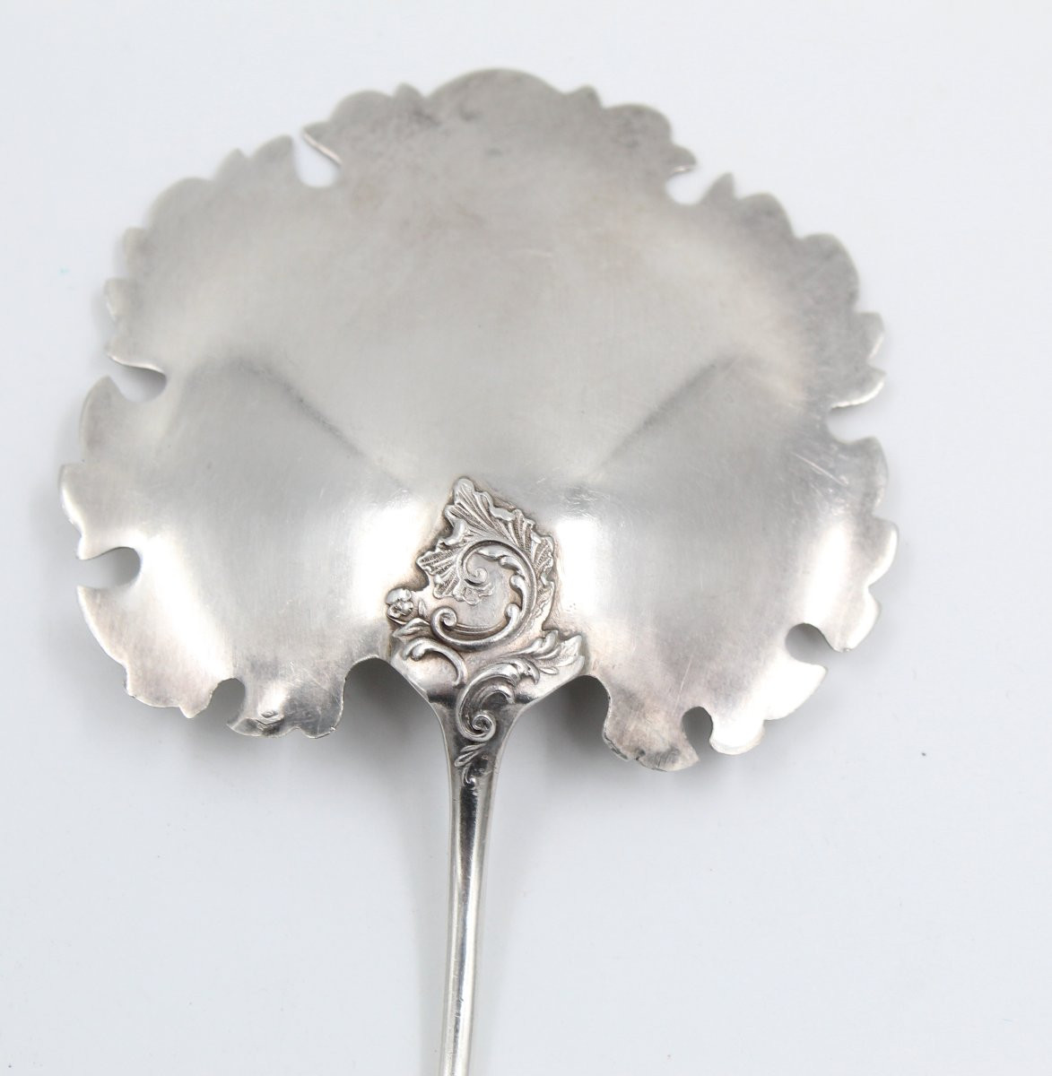 CUILLERE à FRAISE ARGENT MASSIF Minerve Oiseau Orf Alphonse Debain-photo-2