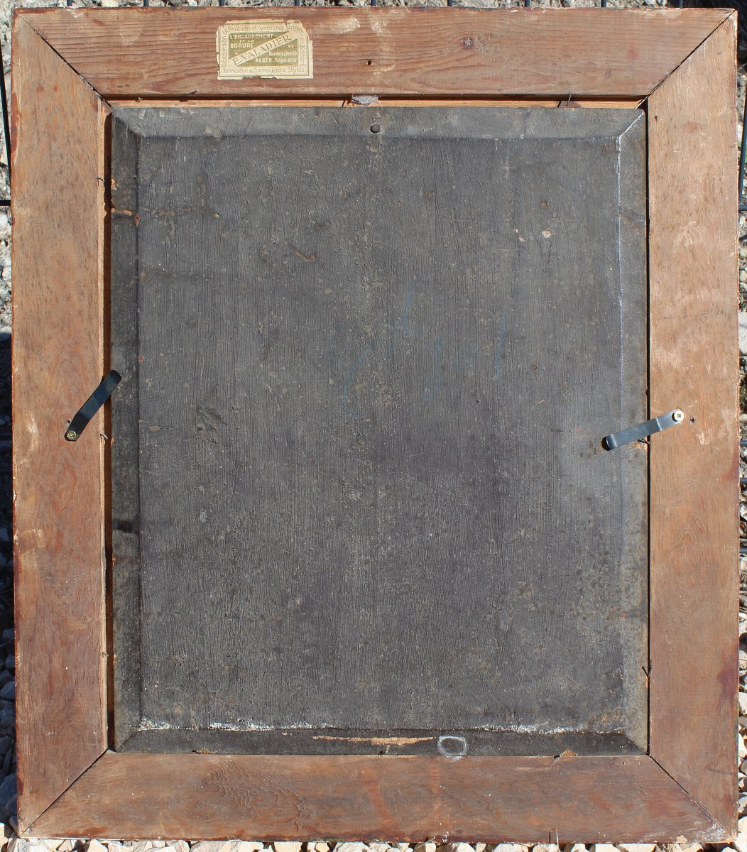 Oil On Panel Bust Portrait Of A Woman Wearing A Veil Signed Petit-wery Dated 1877-photo-3