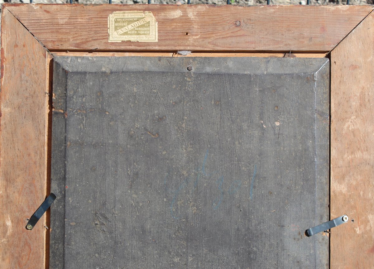 Oil On Panel Bust Portrait Of A Woman Wearing A Veil Signed Petit-wery Dated 1877-photo-4