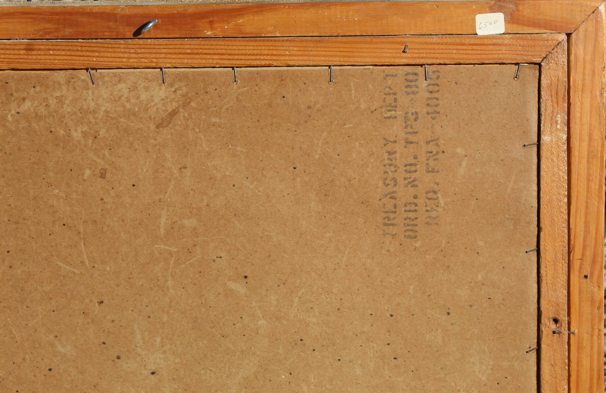 Watercolor Painting On Paper View Of The Busy Port Of Camaret Sur Mer Signed Louis Riou-photo-3