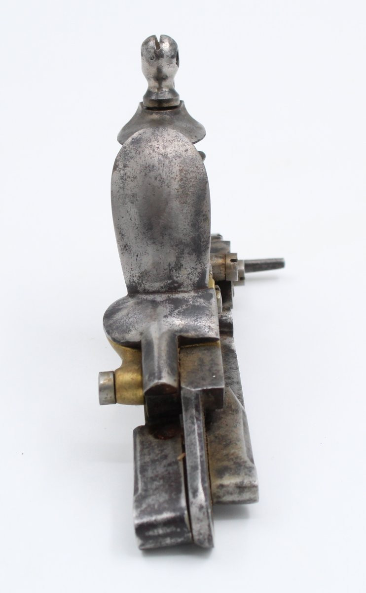 Platine ancienne Manufacture royale de Tulle marquée CH fusil/pistolet à silex-photo-1
