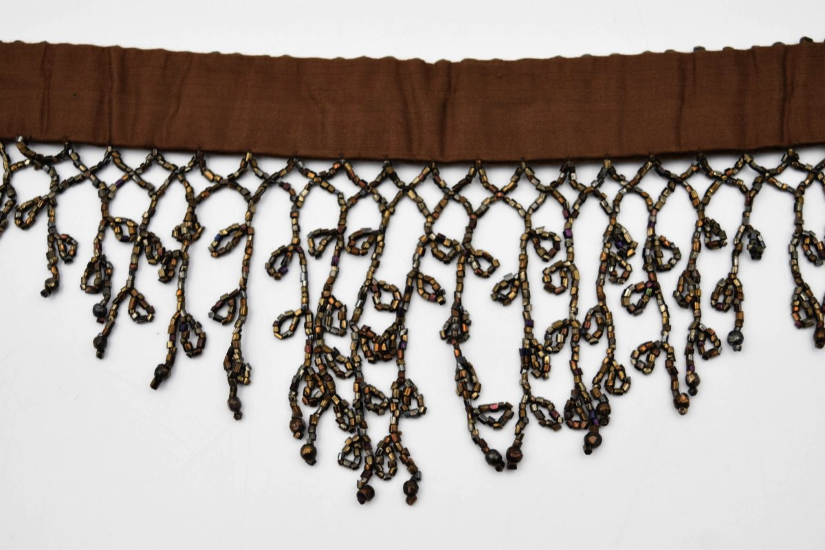 Genuine 1920s Velvet Choker Necklace With Rocailles Pearls From The Roaring Twenties-photo-7