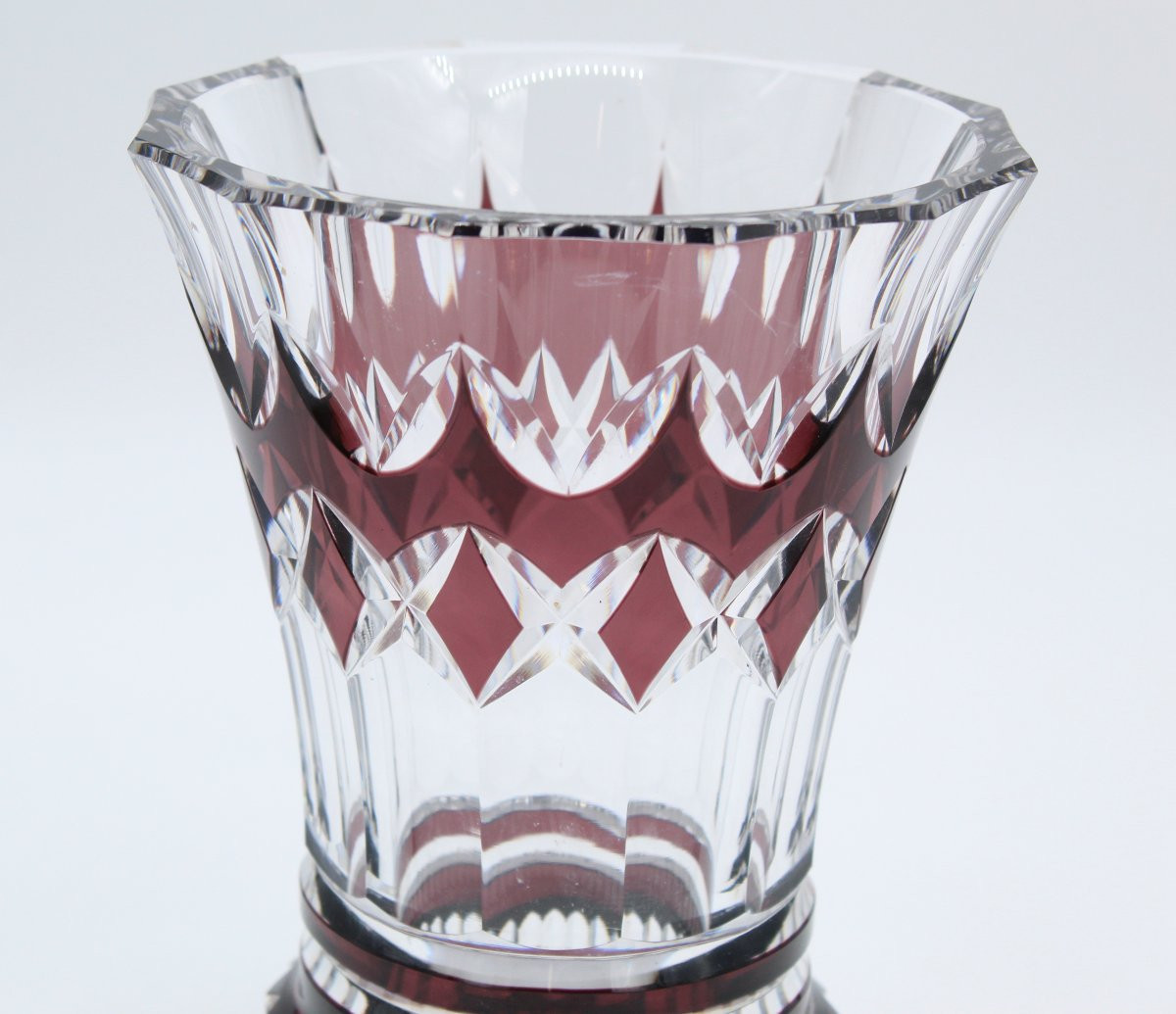Vase en Cristal Val Saint Lambert modèle LUBO H = 21 cm-photo-2