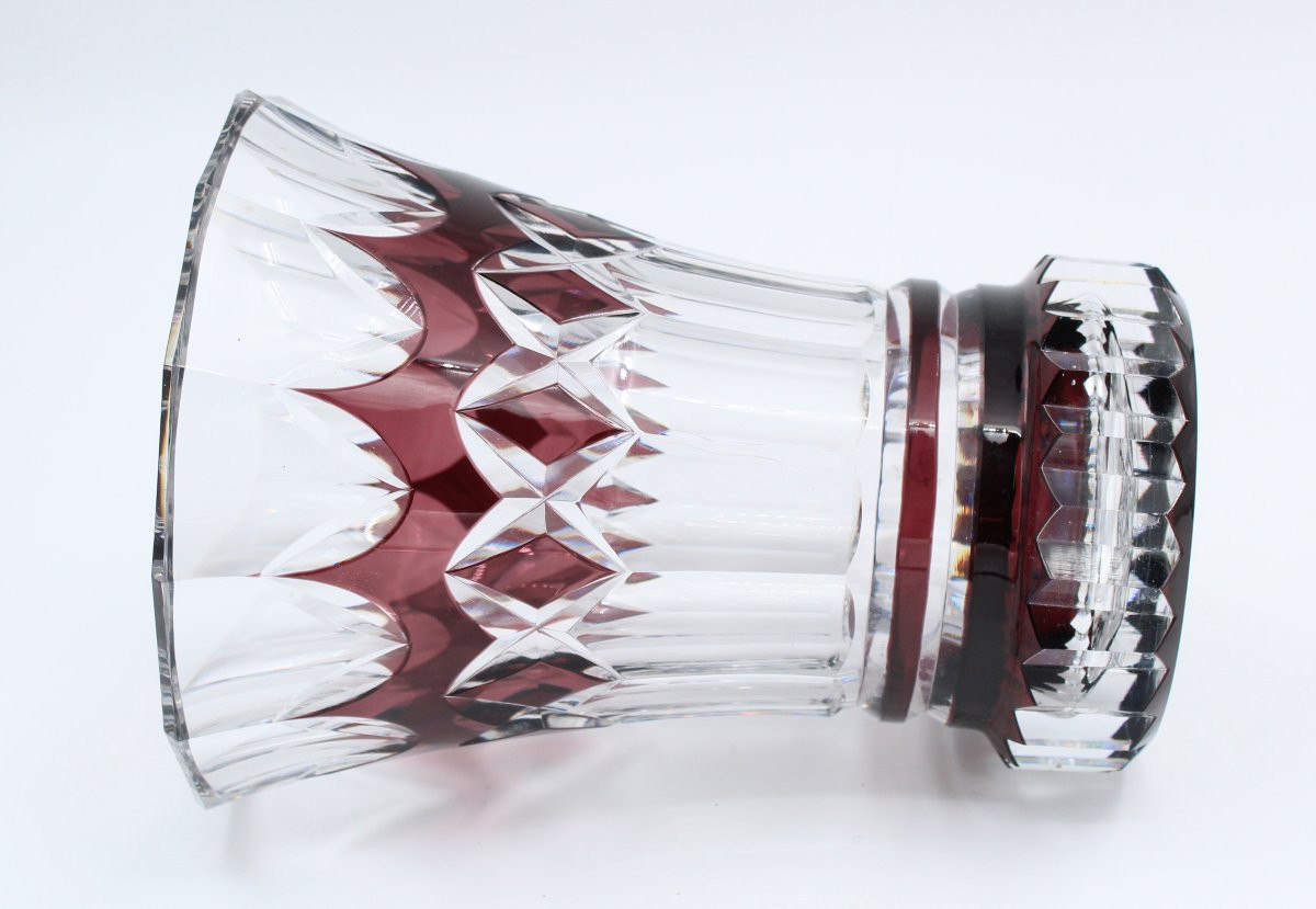 Vase en Cristal Val Saint Lambert modèle LUBO H = 21 cm-photo-4