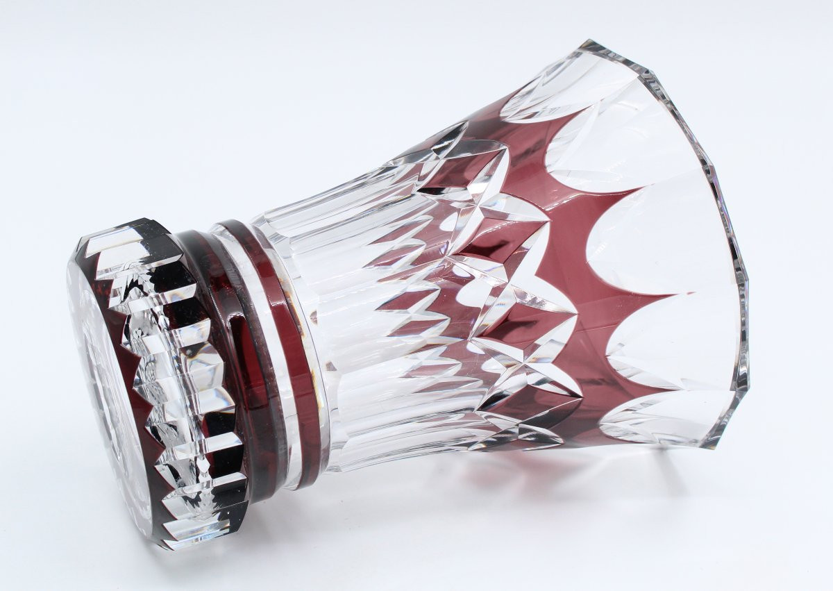 Vase en Cristal Val Saint Lambert modèle LUBO H = 21 cm-photo-2