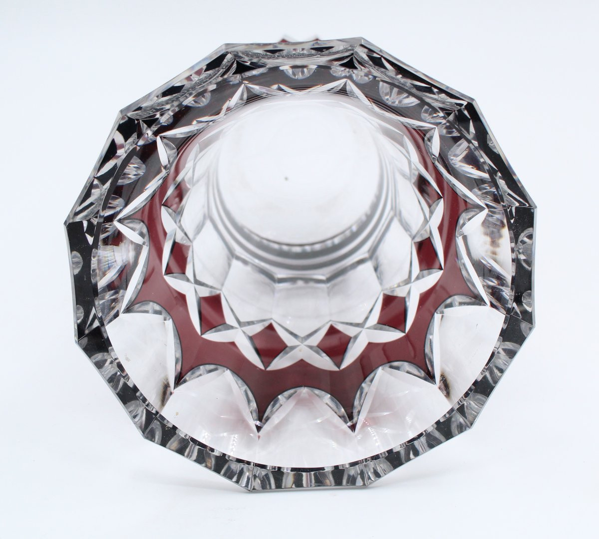 Vase en Cristal Val Saint Lambert modèle LUBO H = 21 cm-photo-3