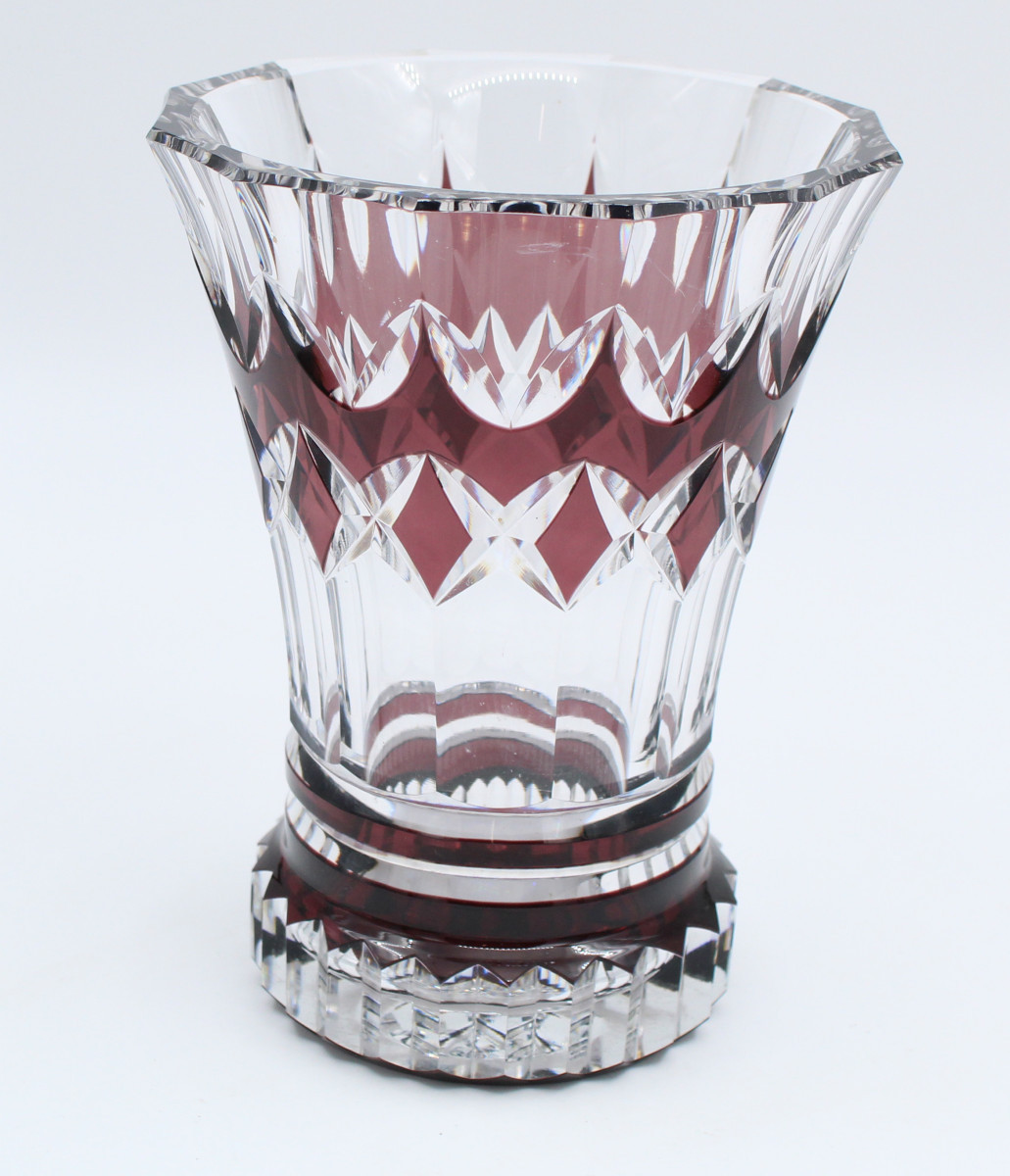 Vase en Cristal Val Saint Lambert modèle LUBO H = 21 cm