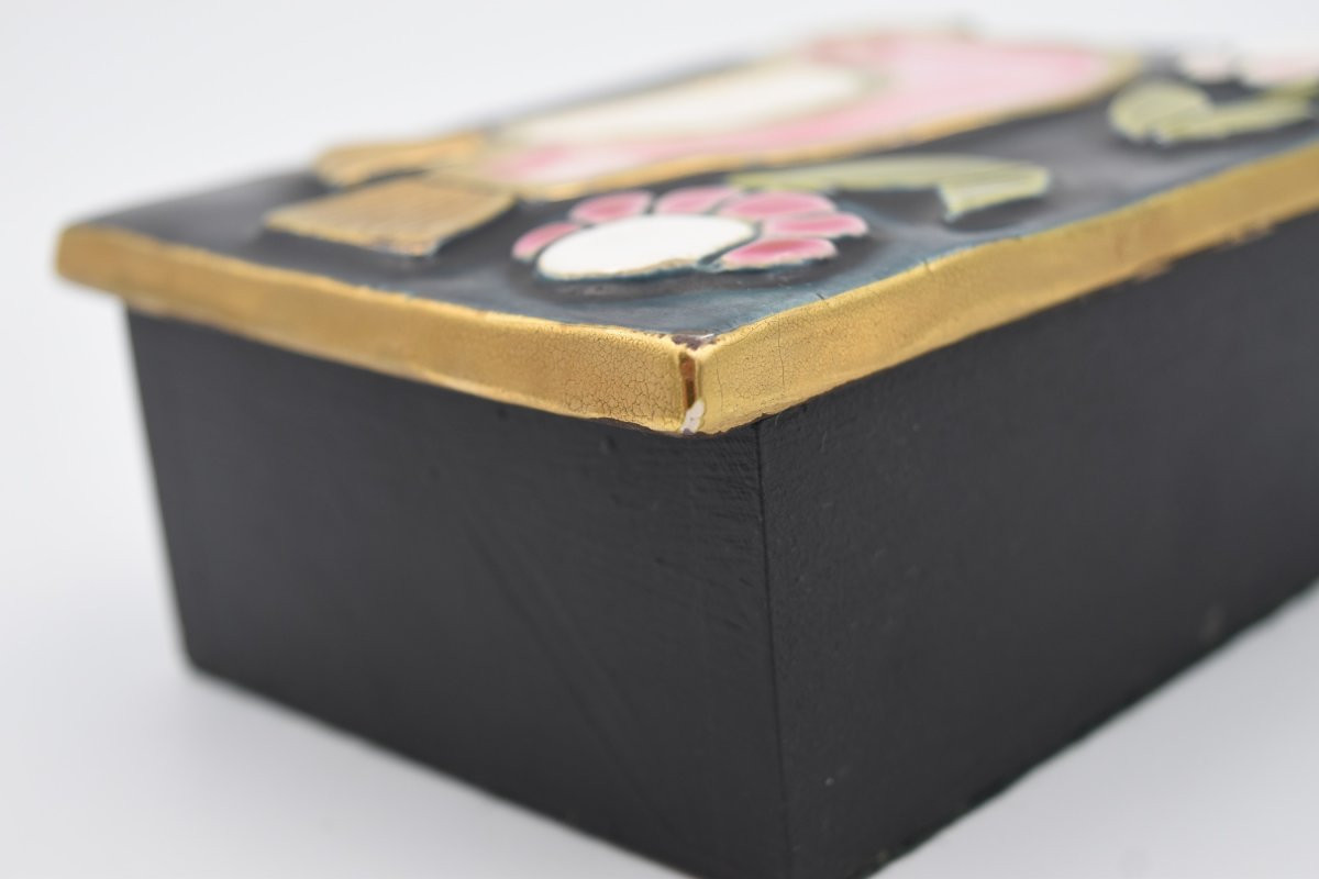 Mithé Espelt Box With Bird Design-photo-5
