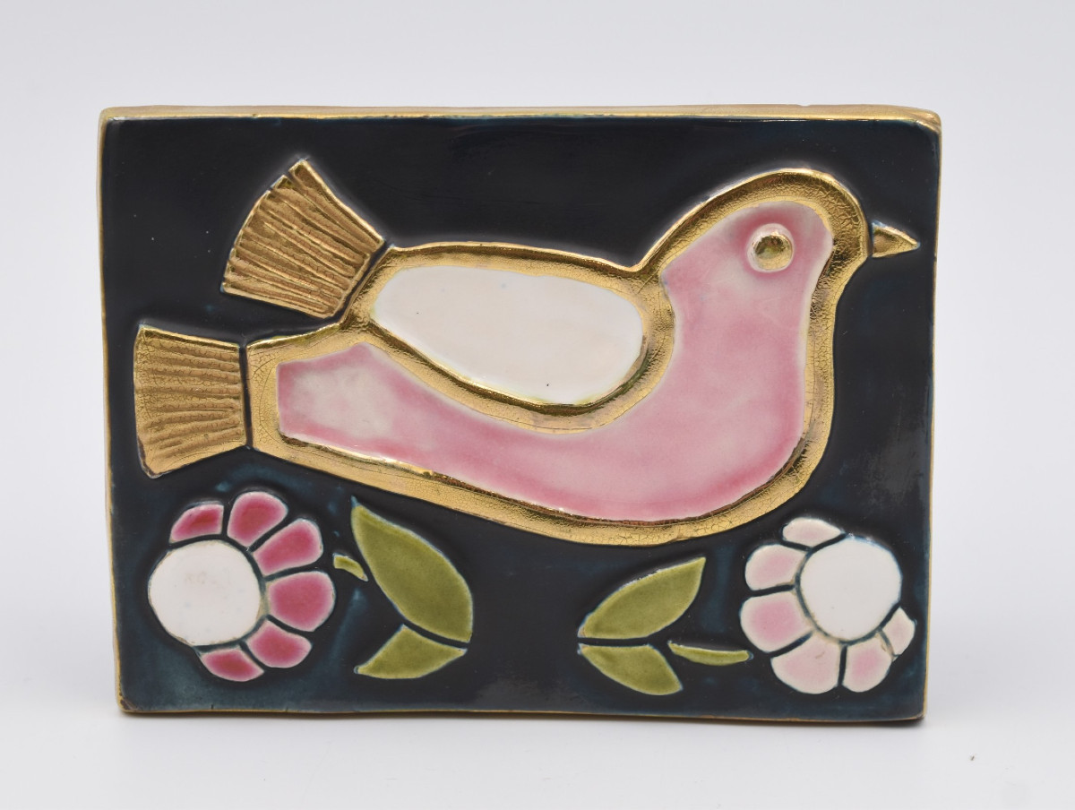 Mithé Espelt Box With Bird Design