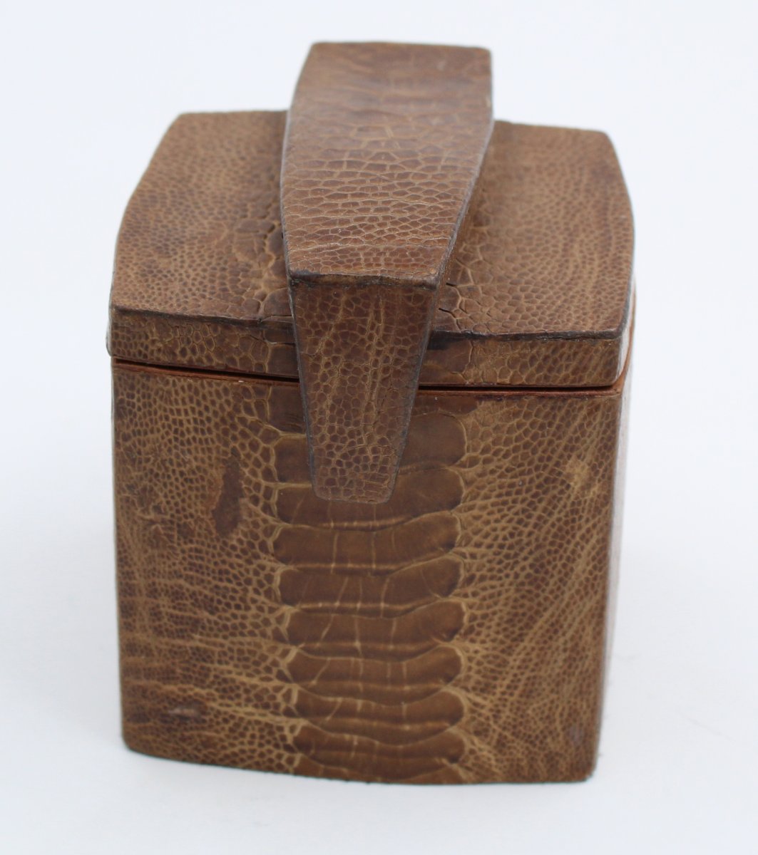 R & Y Augousti Vintage Wood And Brass Box-photo-2
