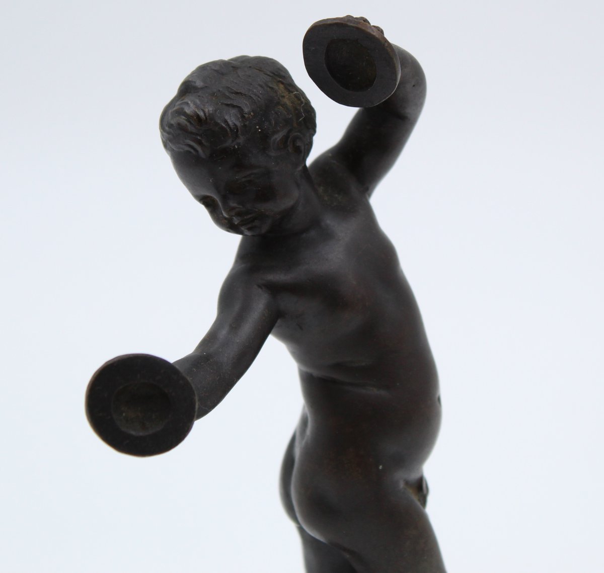 Clodion, 19th-century Bronze Sculpture Of A Child / Dancing Putti -photo-2