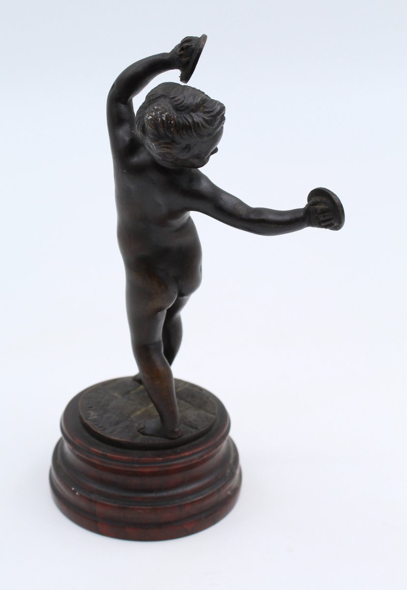 Clodion, 19th-century Bronze Sculpture Of A Child / Dancing Putti -photo-2