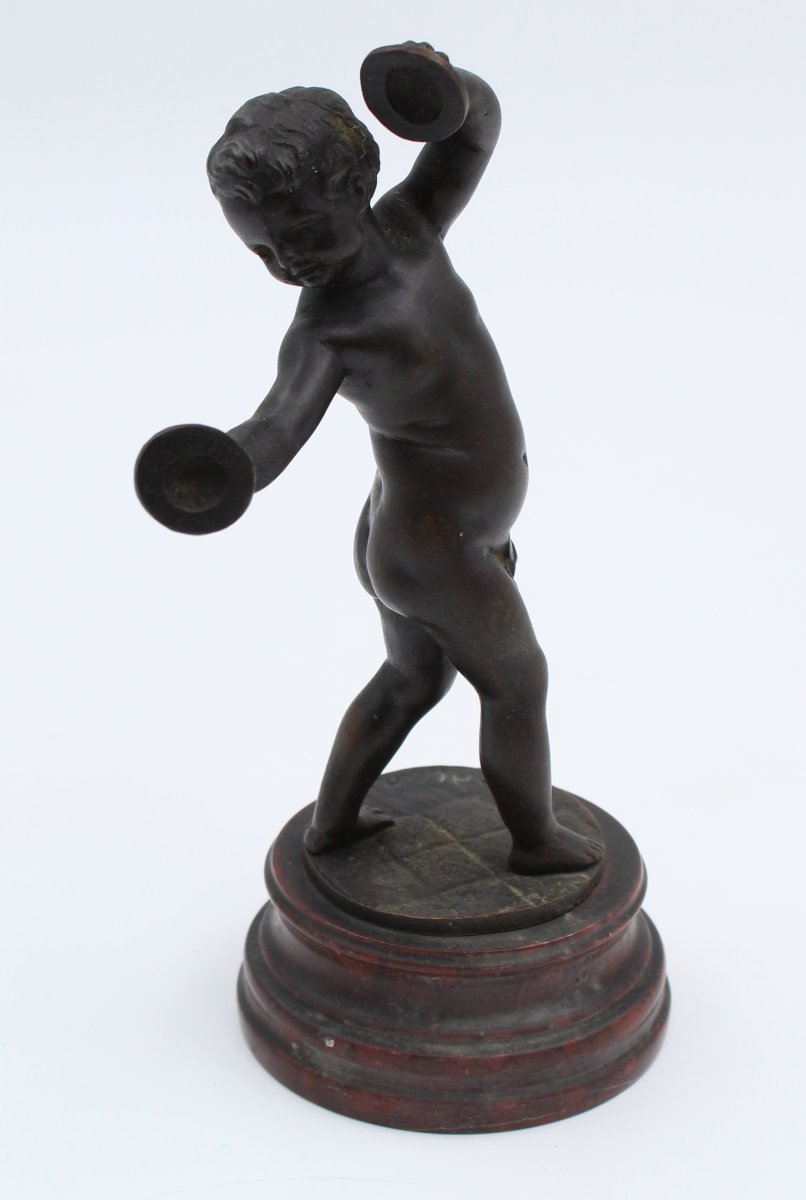 Clodion, 19th-century Bronze Sculpture Of A Child / Dancing Putti 