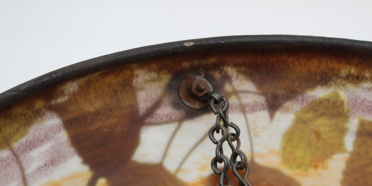 Art Nouveau Ceiling Chandelier By Daum Nancy-photo-3