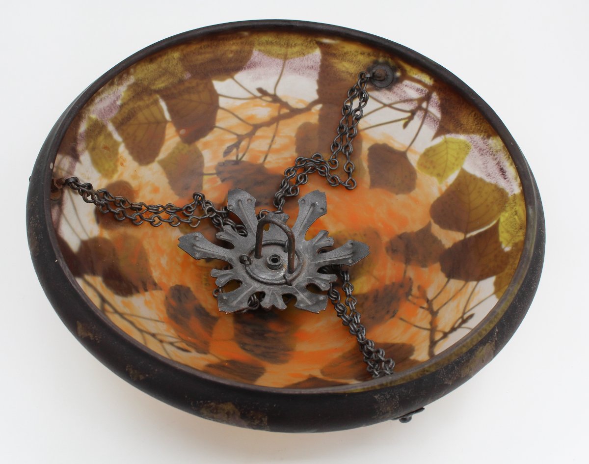 Art Nouveau Ceiling Chandelier By Daum Nancy-photo-8