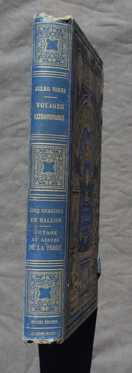Cinq semaines en ballon – Voyage au centre de la terre Jules Verne HETZEL-photo-3