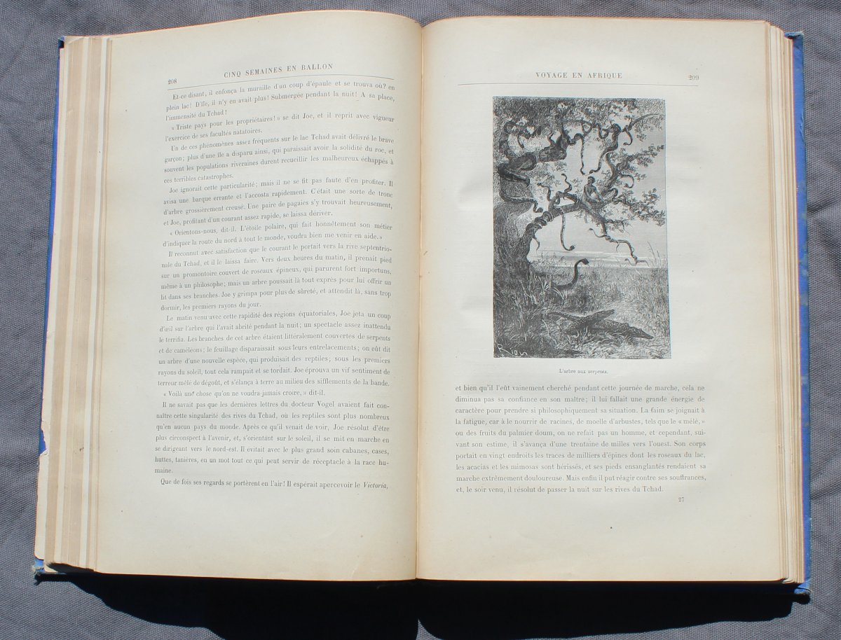 Cinq semaines en ballon – Voyage au centre de la terre Jules Verne HETZEL-photo-3
