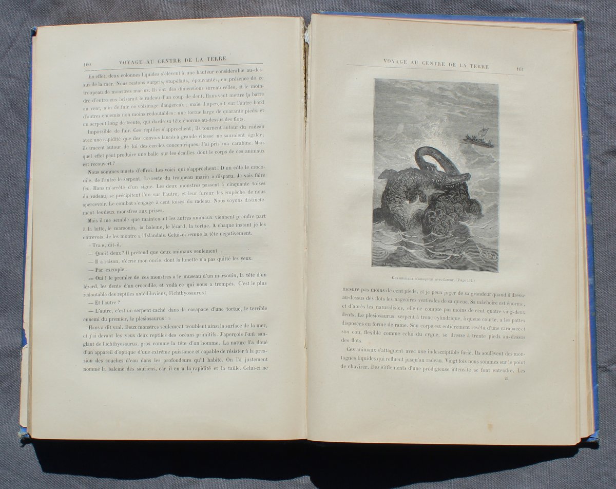 Cinq semaines en ballon – Voyage au centre de la terre Jules Verne HETZEL-photo-5