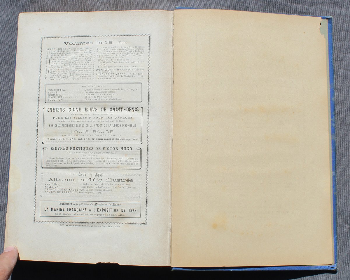 Cinq semaines en ballon – Voyage au centre de la terre Jules Verne HETZEL-photo-6