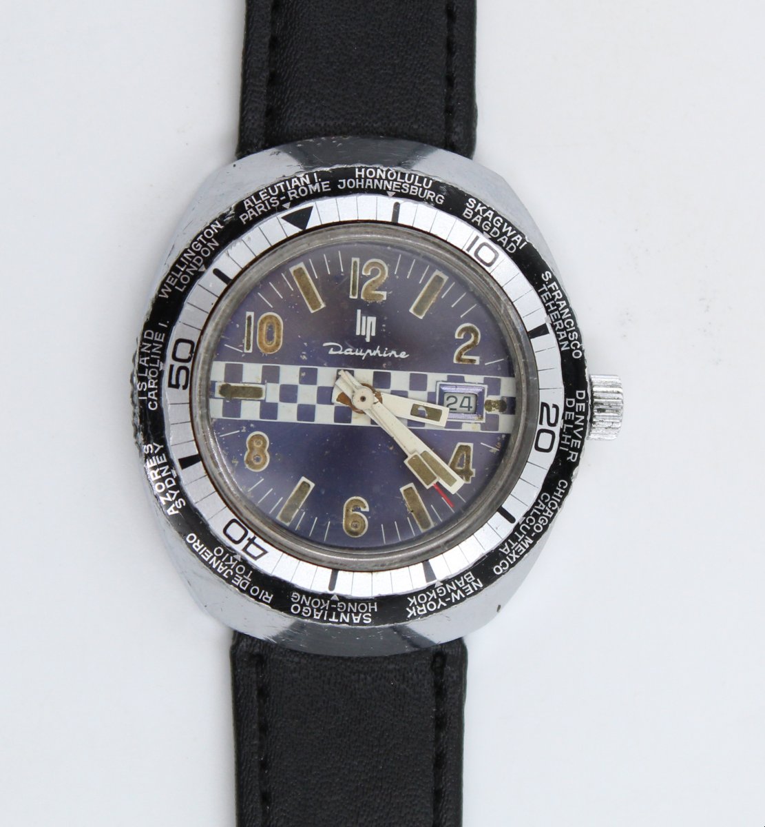 MONTRE LIP dauphine world racing - cadran bleu-photo-2
