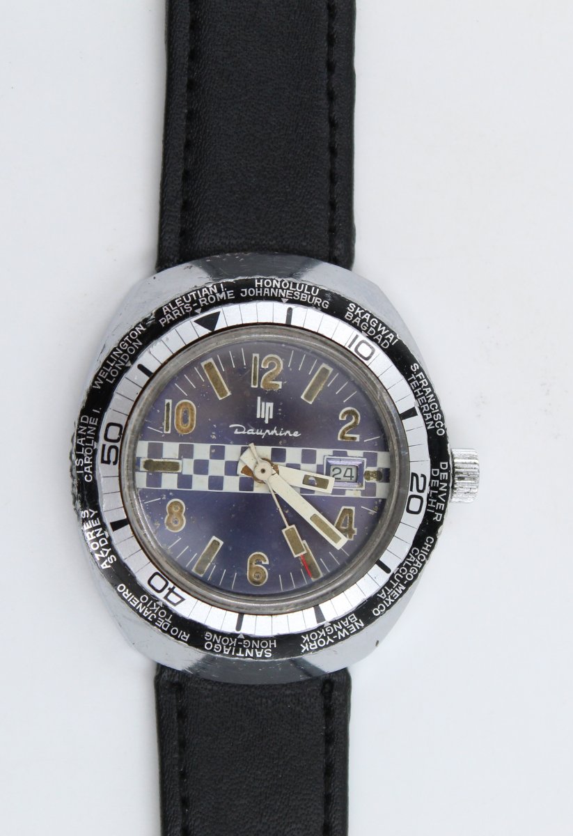 MONTRE LIP dauphine world racing - cadran bleu-photo-3
