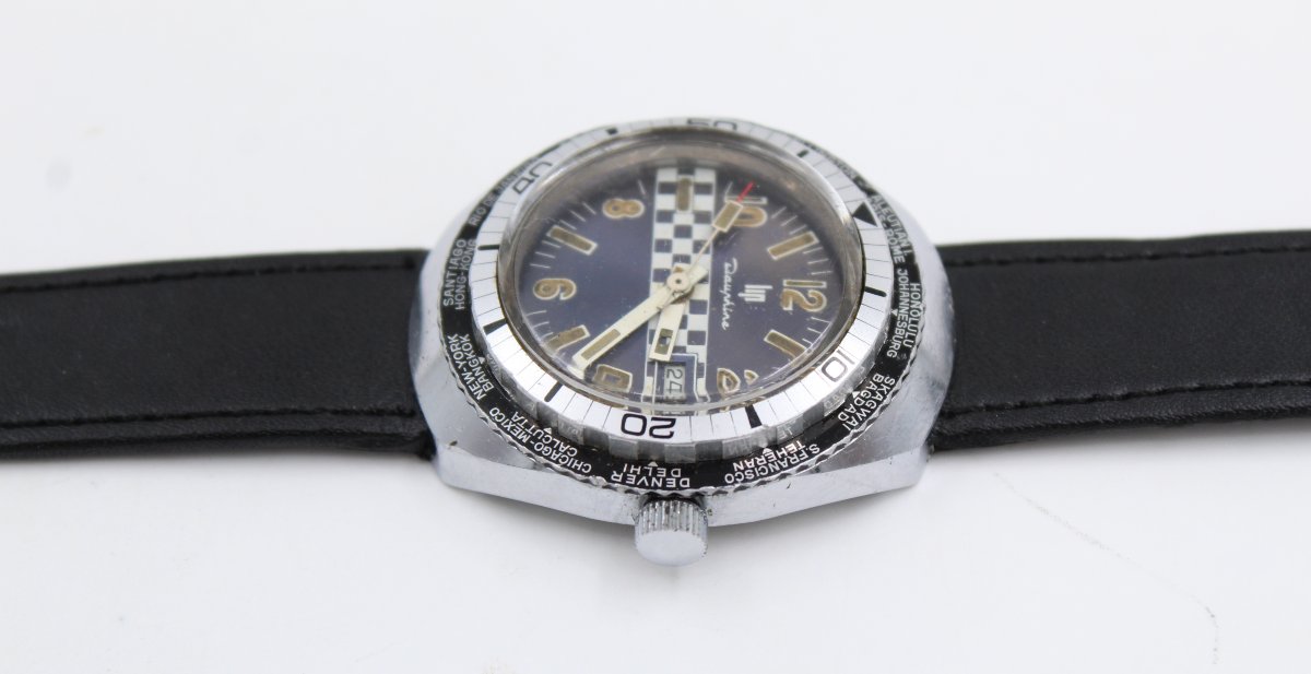 MONTRE LIP dauphine world racing - cadran bleu-photo-4