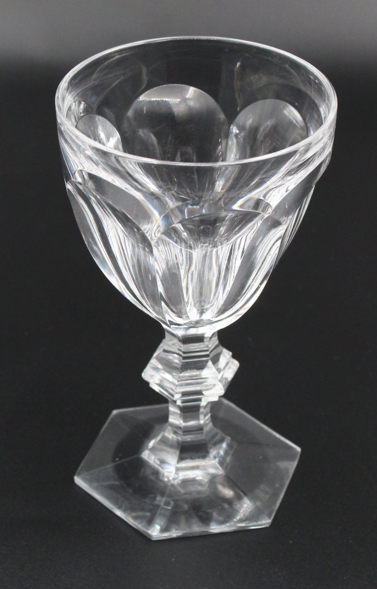 Verre à eau en cristal taillé de Baccarat modèle Harcourt estampillé 15.7 cm-photo-2