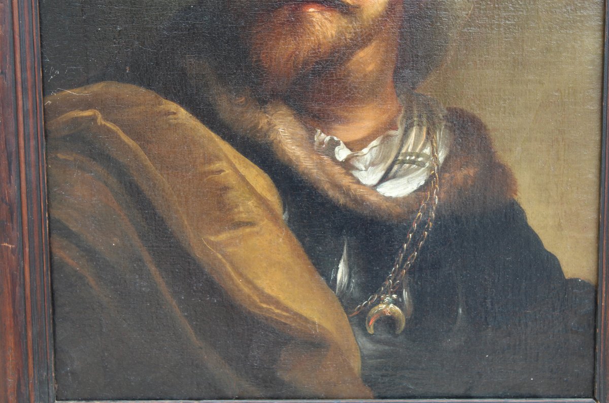 Oil On Canvas Portrait Of A Man After Jacob Toorenvliet, 18th Century-photo-3